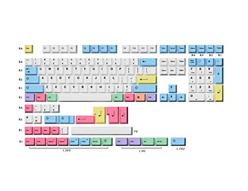 Image of Dye Sublimation Keycaps | Cherry Profile for Custom Merchanical Keyboard | 139 Keys (Chalk)