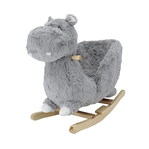 Image of Soft Landing - Joyrides - Sit-in Children's Character Rocker - Hippo