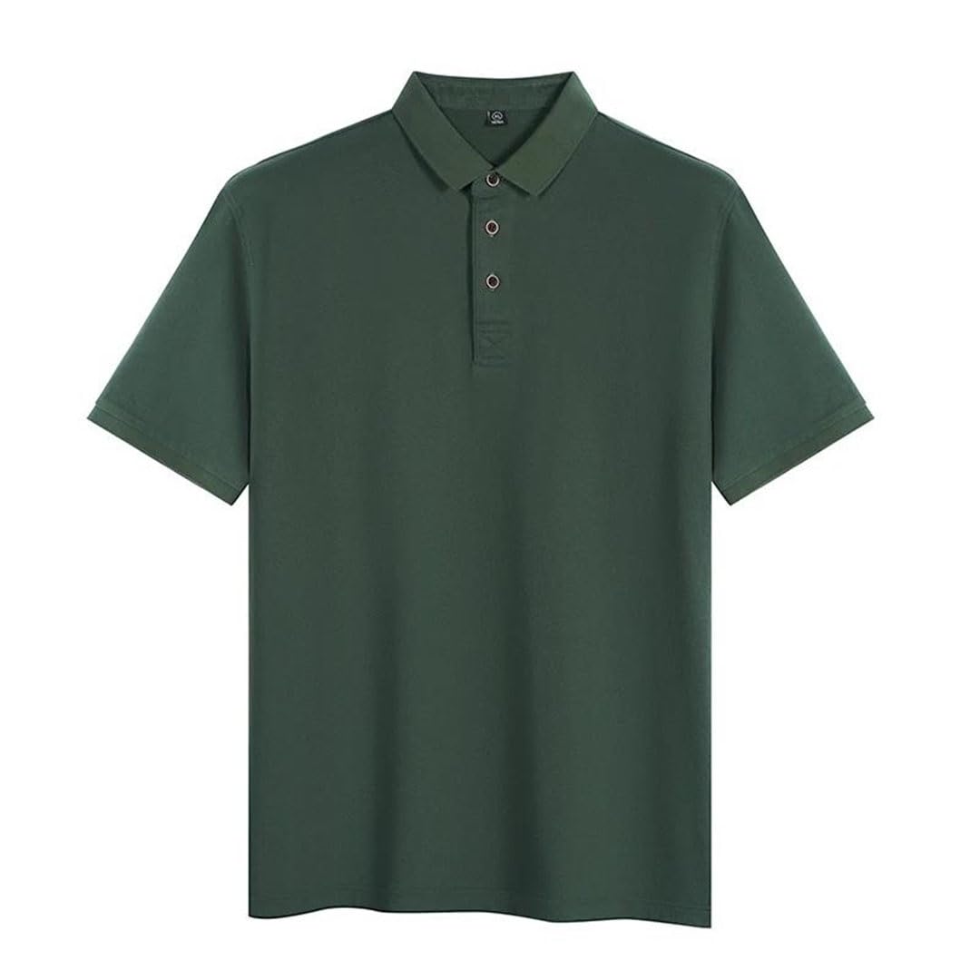 Polo de manga corta para hombre, diseño clásico, color liso, para jóvenes