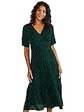 vestido yumi  YUMI Zebra Stripe Midi Dress Vestido Informal, Green, 42 para Mujer