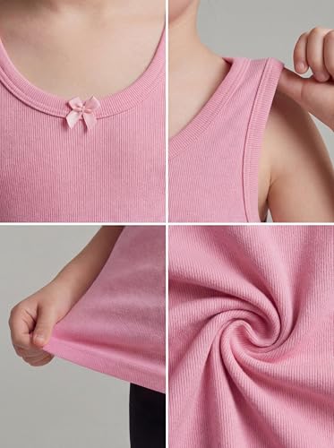 Image of Andrew Scott Girls Camis & Tanks | 100% Cotton Tank Top Layering Undershirts | Multi Pack Colors