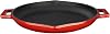 Lava Metal Casting Round Frying Pan with Metal Handle, 30cm, Red