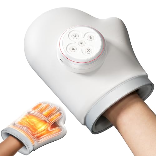 latumab Bigger Hand Massager with Heat and Compression Individual Fingers Wrist Massage Cordless HandSpa Massager for Arthritis and Carpal Tunnel Pain Relief 5 Intensity Gifts for Women Men