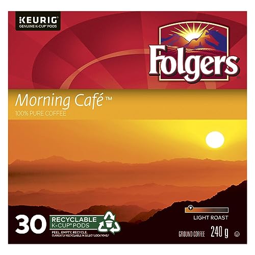 Image of Folgers Morning Cafe K-Cup Coffee Pods 30 K-Cup Pods