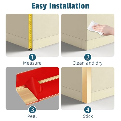 Image of 4Pcs 36 inch Metal Corner Protector, L-Molding Corner Guards for Walls, Cabinets, Baseboards, Furniture Decorative Trim, Size 36 inch x 2 inch (Gold,Pack of 4)