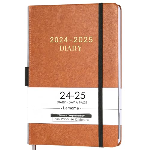 2024-2025 Diary - Daily Planner 2024-2025, July 2024 - June 2025 Appointment Book, 5.75' x 8.5', Hourly Planner with Tabs/Pen Loop/Bookmarks