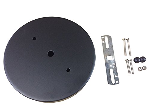 Industrial Rewind Black 6" Ceiling Canopy Light Kit with Hardware, Extra Depth and Width Than Standard Canopies Makes Covering up Ceiling Holes Easy and Clean with no Drywall Repair Needed