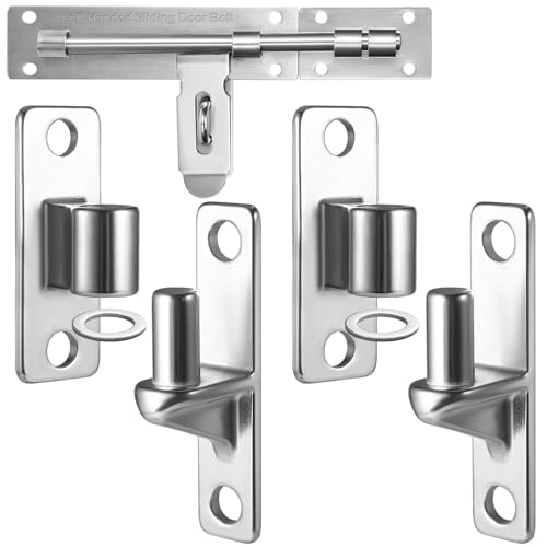 Schwerlast Torscharniere, aus V4A Edelstahl 304 | Schwergängig aus einem Guss für Gartentor, Hoftor & Gatter | Inkl. Schieberiegel für Linksanschlag &...