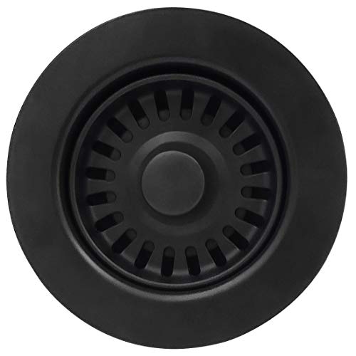 GZILA 3-1/2 pulgadas para fregadero de cocina, colador y tapón de drenaje, color negro