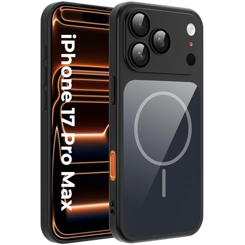 Image of A rtistque Back Cover Case for iPhone 17 Pro Max | Mag-Safe| Acrylic | Shockproof TPU Protective Design | iPhone 17 Pro Max Back Cover - Black Bumper