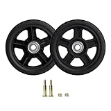 Replacement 10 Inch Lawn Mower Wheels for Most Standard Push Lawn Mowers, Generator, Garden Tiller, Handtruck - Universal Push Mower Wheels with Bolts & Lock Nuts Kit (Set of 2)