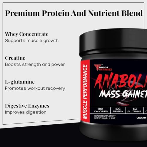 Image of Anabolic Mass Gainer, 500g, Creamy Vanilla