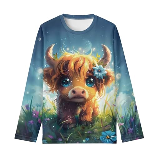 Image of Girls Basic Tee Shirts Outdoor Long Sleeve Shirt Winter Clothes Size 3-16 Top Fall Clothes Gift for Holiday