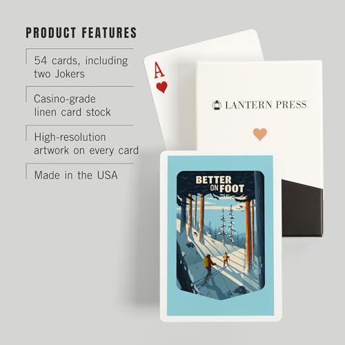 Lantern Press Better on Foot, 52 cartas póker miniatura 3