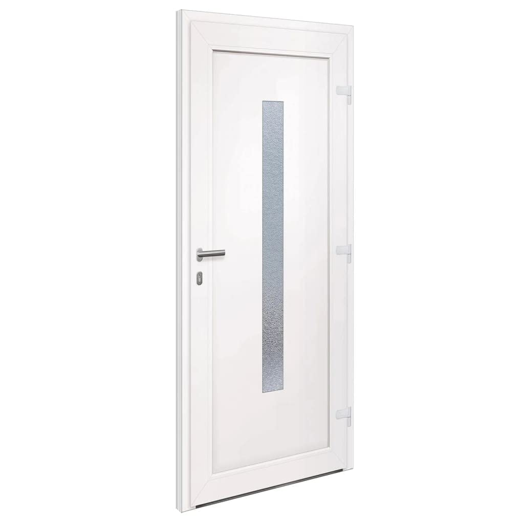 Porte d entrée Blanc 88x200 cm PVC