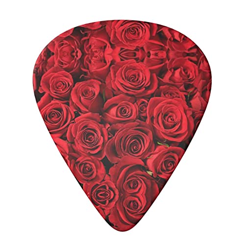 Red Rose Lot de 6 médiators pour guitare acoustique, guitare électrique, basse, ukulélé – fins, moyens et épais. - Les Beatles, Paul McCartney, John Lennon, RIngo Starr, George Harrison Red Rose Lot de 6 médiators pour guitare acoustique, guitare électrique, basse, ukulélé – fins, moyens et épais. – Image 4