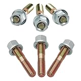 Vehicle Transfer Case Studs and Nuts Set - 12 Pcs Compatible with Jeeps CJ, YJ, TJ, JK, JKU, XJ, ZJ, WJ, KJ, KK, MJ, SJ and Dodge Trucks Ram 1500 2500 3500, Grade 8 Zinc Plated