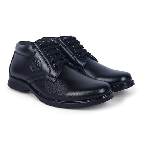 Image of FIELD CARE Men's Fashion Lace-Up Mid Top Formal Dress Shoes - Stylish Office, Business Footwear with Comfortable Cushioned Sole