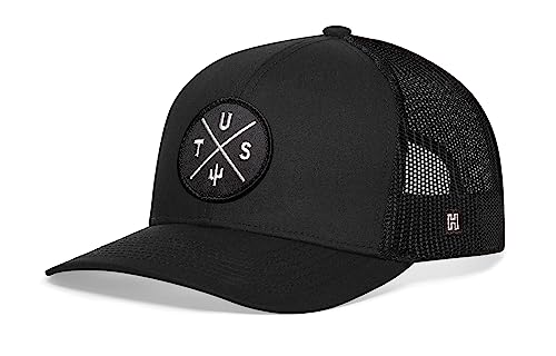 Image of HAKA State City Trucker Hat for Men & Women, Adjustable Baseball Hat, Mesh Snapback, Sturdy Outdoor Black Golf Hat