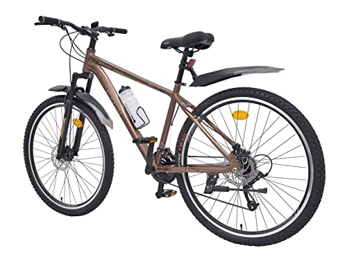 Image of playR Atom 29 Inch Alloy - 21 Speed Bicycle - Front Wheel Shock Abs, Front & Rear Disc Brakes, Durable Bike, Heavy Duty City & Outdoor Cycle for Men & Women All Season