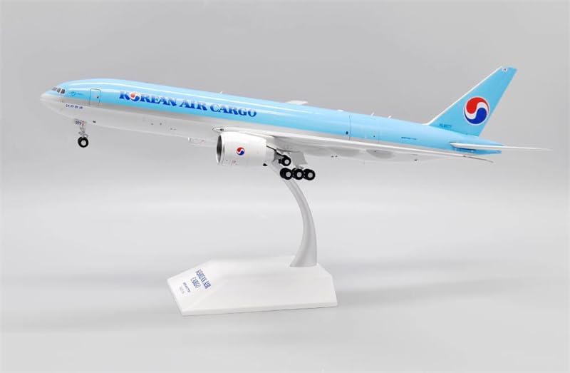 ACE HOBBY for JC Wings for Korean Air Cargo Interactive Series for Boeing B777F HL8077 Open Cabin Version 1:200 Aircraft Pre-Built Model