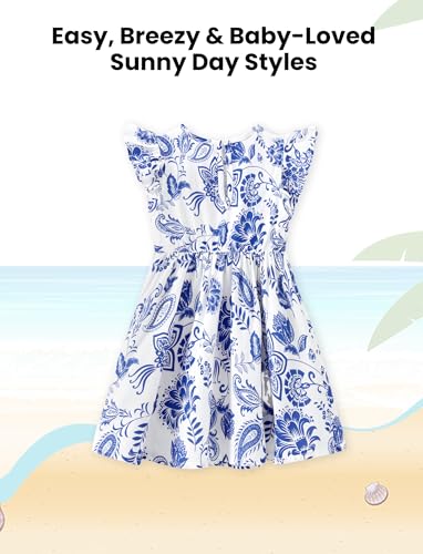 Image of PATPAT Family Matching Summer Outfits, Mommy and Me Matching Shirts Dresses Paisley Print Matching Dresses for Family