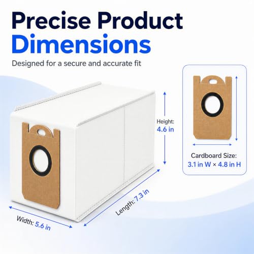 Bolsas de polvo de 3,5 L para iHome AutoVac Nova, limpieza sin interrupciones 7