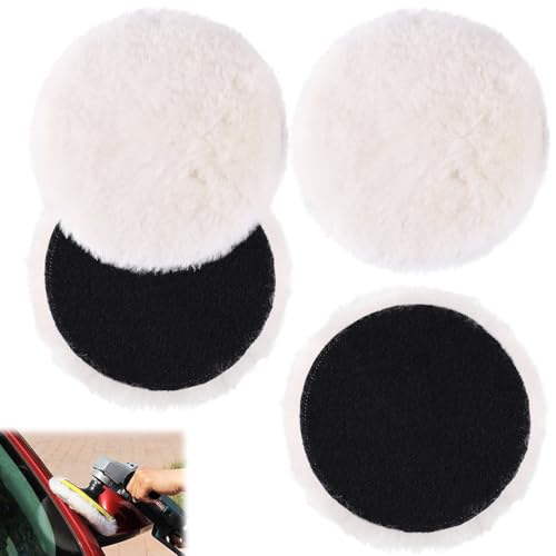 4 Pezzi 125mm Tamponi Lucidatura Auto con Sistema a Strappo, Kit Dischi Lucidare con Levigatrici Rotorbitali, Cuscinetti per Lucidare, Vetro, Plastica, Metallo, Pietra, Auto e Carrozzeria