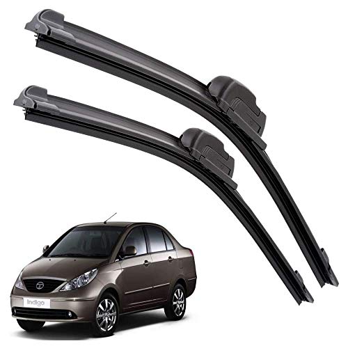 Image of Euro Care Windshield Car Wiper Blades Compatibility With TATA Indigo CS (Model : 2013-2018) - Set of 2Pc (D-24,P-16)