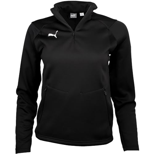 PUMA Kids Boys Liga Fleece Quarter Zip Jacket Athletic Outerwear Casual - Black