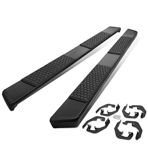 Estribos laterales 5.5 pulg negro x2 Acero inoxidable