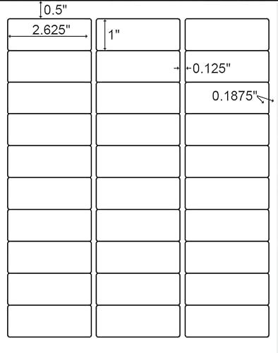 Color Address Label - 750 Fluorescent Address Labels - Multipurpose Use - Yellow Color Label - Label Size 1" X 2-5/8" - 30 Per Page - 750 Labels - Laser And Inkjet Printer (Yellow) #TOP2