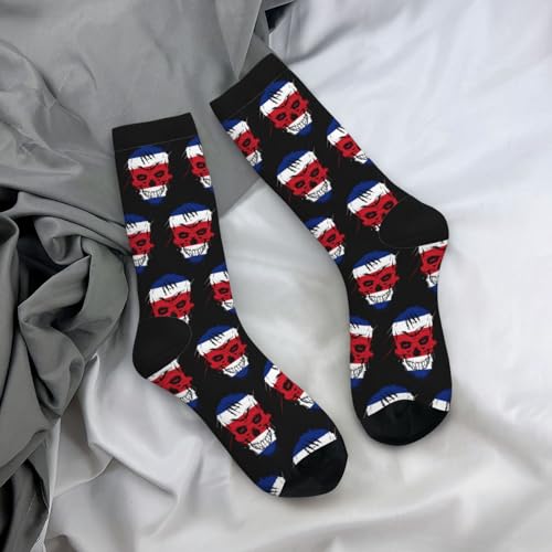 Creative Costa Rica Patriot Skull National Flag Socks For Men Women Casual Crew Socks Athletic Running Socks Wicking Socks4