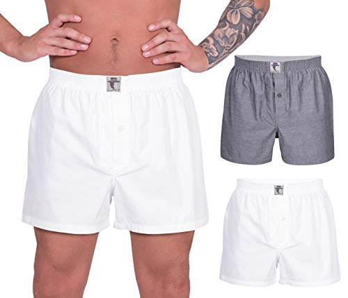 LUFT Mens Cotton 2 Pack Underwear Waistband Solid Stretch Briefs Boxer Shorts