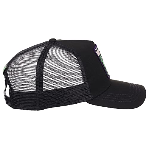 Hulk Retro A-Frame Trucker Adjustable Snapback Hat Blk/Pur #TOP5