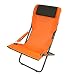 Produktbild Fridani Campingstuhl RCO 100 Klappstuhl Orange + Kopfpolster bequemer XXL Gartenstuhl Sonnenliege