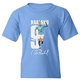 Haaland #9 Manchester Soccer Star Player Football Youth Unisex T-Shirt (Carolina Blue, Youth Medium)