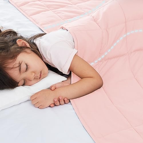 CYMULA Weighted Blanket Kids 5 Pounds (36''*48'' Small Size) - Cooling Breathable Children Heavy Blankets Summer Winter - Ultra Microfiber Soft Comfort with Glass Beads - Gifts for Boys/Girls