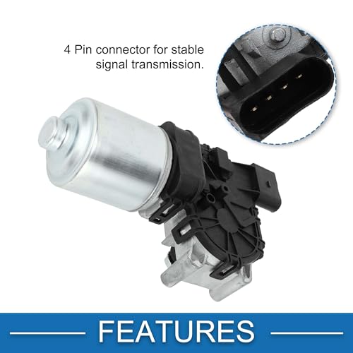 Image of Front Windshield Wiper Motor No.6R1955119A Windscreen Wiper Motor Replacement for Volkswagen for VW Jetta 2011-2015 4 Pin