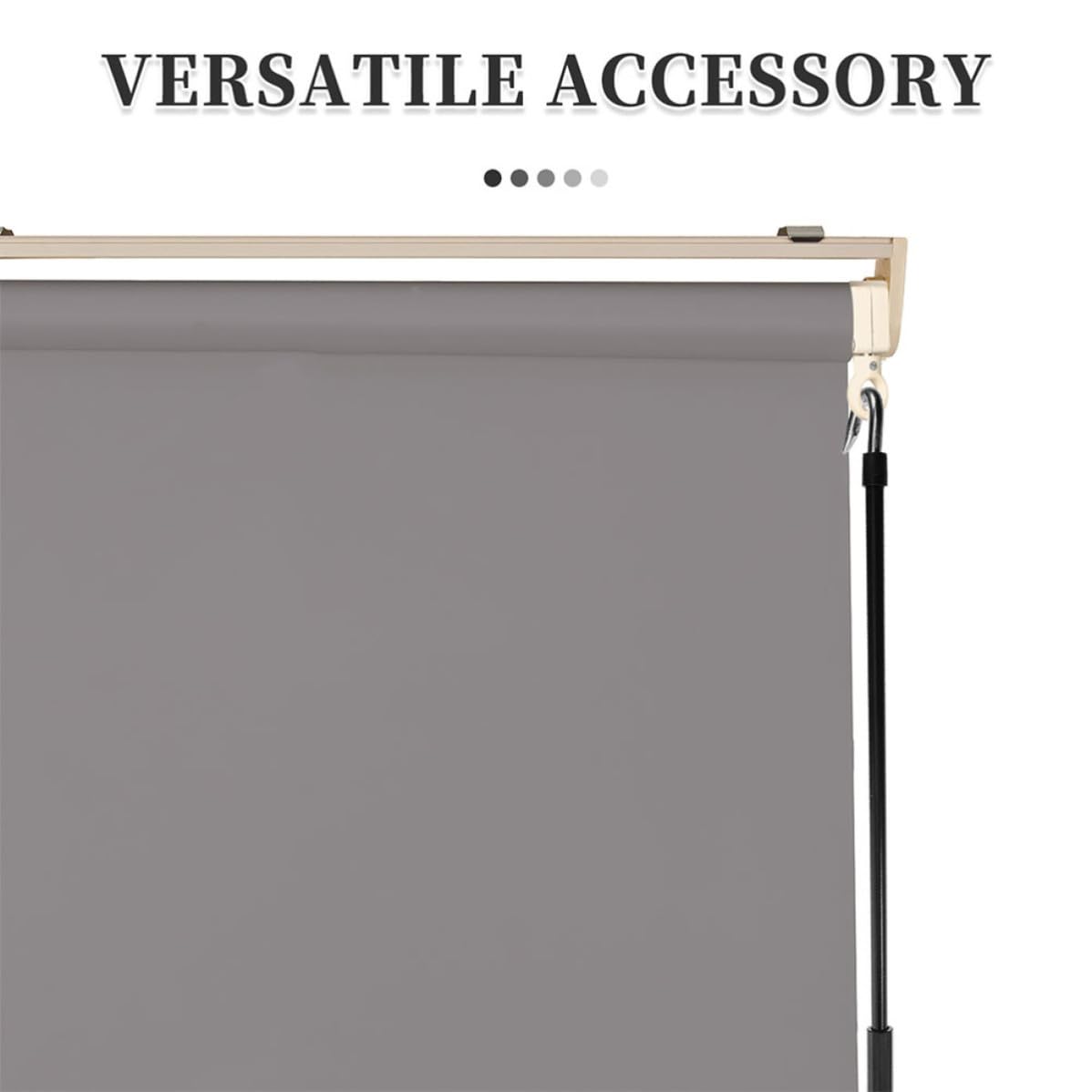 Baguette à Manivelle Noire pour Store Banne, 2 Pièces, Design Gain de Place en Plastique et Métal, Poignée de Rechange pour Auvent, pour Maison et Bureau