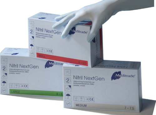 Meditrade Nitril NextGen puderfrei - sehr dehnbar Untersuchungshandschuhe 1000 Einmalhandschuhe - Größe XL