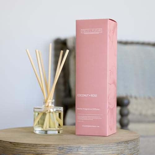 Field + Fleur Reed Diffuser Set aroma Coconut Rose 4 oz miniatura 3