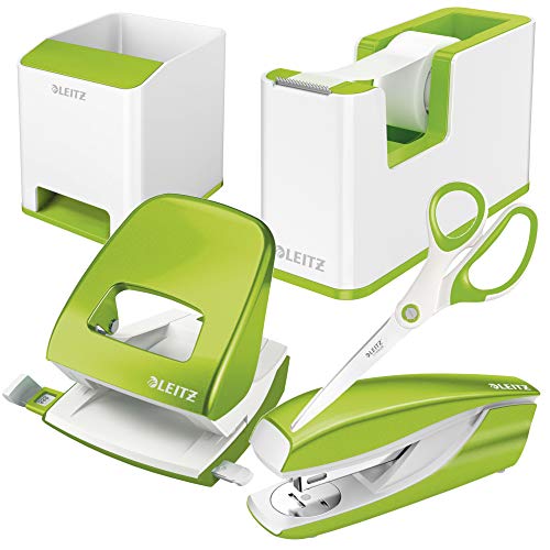 Leitz Leitz WOW Schreibtisch Accessoires (Weiss/Grün, Komplett - Set)