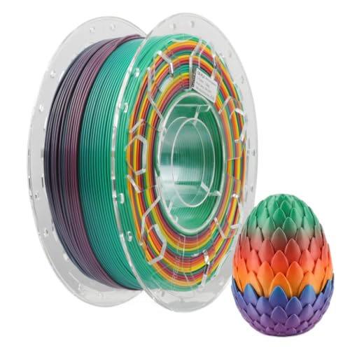 Creality CR-PLA Filament für 3D Drucker, 1,75mm 3D Druck Filament, 1.0kg Spule, Verbesserte Zähigkeit Kein Verziehen, Maßgenauigkeit ±0.03mm Druckfilament, Geeignet für FDM 3D Drucker (Bunt)