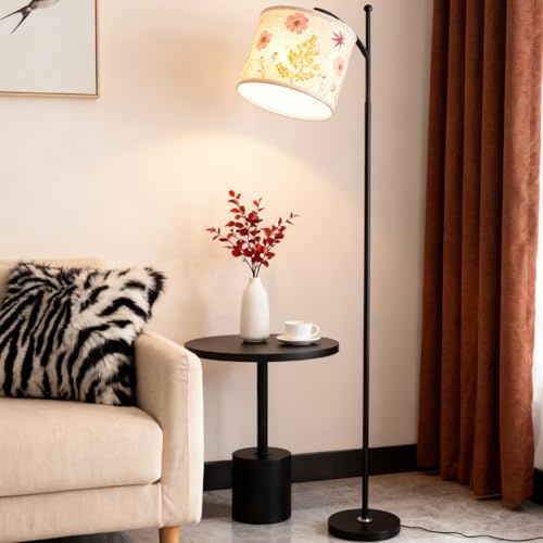Floresita 61“Dried Flowers Floor Lamp with 9W 3 Color Temperatures LED Bulb, Tall Standing Lamp with Adjustable Floral Lampshade for Living Room,Bedroom,Office by Floresita - Used condition - Image 8