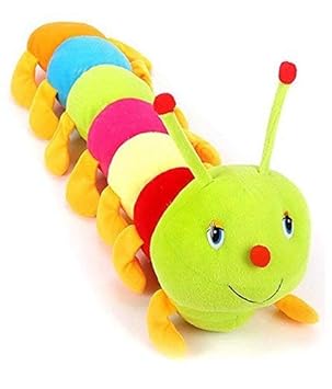 CHIRKUT Caterpiller Cute Stuffed Plush Soft Toy for Kids Lovable Huggable Perfect Present for Birthday, Babies & Children (Size: 40cm, Color: Multicolor)