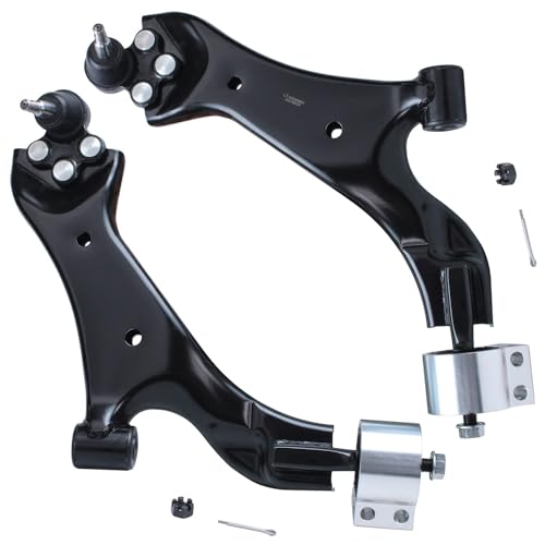 Image of Detroit Axle - 10pc Front End Suspension Kit for 2008-2009 Saturn Vue, 2 Lower Control Arms w /Ball Joints, 4 Inner & Outer Tie Rods, 2 Sway Bar Links, 2 Boots, Replacement
