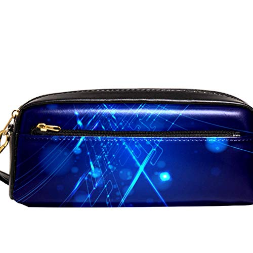 Preisvergleich Produktbild ATOMO Wunderschönes, leichtes Kunstleder-Federmäppchen, hohe Kapazität, glatte und strapazierfähige Oberfläche, für Büro-Schreibmäppchen.