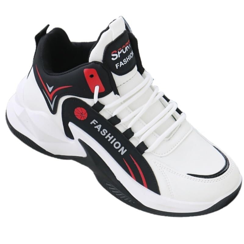 Zapatillas de Baloncesto de caña Alta for Hombre, Transpirables, Antideslizantes, Resistentes al Desgaste y con absorción de Impactos, for Deportes al Aire Libre.
