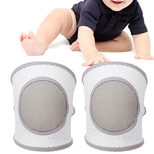 Dioche Baby Knee Pads, Baby Knee Protectors, Baby Crawling Pads Soft Cotton Elastic Unisex Prevent Slip Infant Knee Cover (grey)3